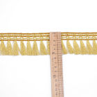 ajuste de oro metálico de la franja de la borla del amortiguador de la cortina de los 5cm