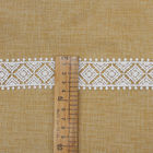 ajuste bordado blanco del cordón del poliéster de los 3.5cm para la ropa
