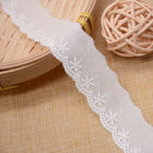 el bordado del algodón del poliéster de los 2.5cm ata la tela para la ropa