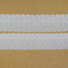 el cordón blanco del poliéster de los 9cm bordó la tela para el vestido