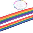 Ajuste colorido de las correas del arco iris del poliéster para el correo del animal doméstico
