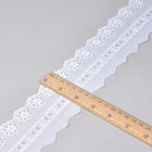 Ajuste blanco del cordón del bordado del guipur los 6.5cm para la ropa superior
