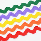 Materia textil tejida plana de Rick Rack Trim For Home del arco iris